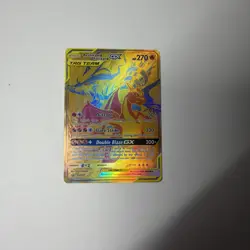 Pokemon Reshiram & Charizard GX Tag Team Holo Card SM247 - Image 1