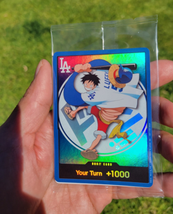 One Piece × Dodgers Promo Don Card Luffy Don Holo Foil Sealed - Image 1