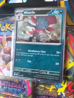 Pokemon Trading Card Game: MEGA EVOLUTION- PHANTASMAL FLAMES Triple Pk -WEAVILE - Image 2