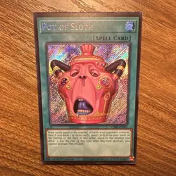 Konami Pot of Sloth CORI-EN061 Secret Rare Foil 1st Ed Spell Card - Image 1