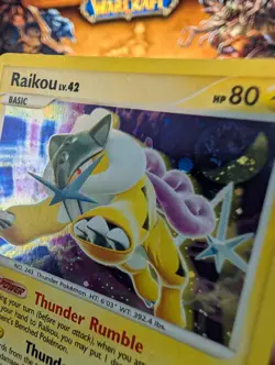 Pokemon Card Secret Wonders Raikou 16/132 Holo SWIRL HOLO BLEED - Image 4