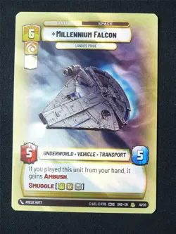 Millennium Falcon Lando's Pride 16/20 Foil - Star Wars Unlimited Card #24P - Image 1