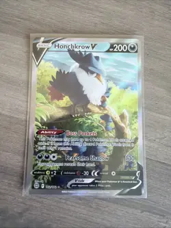 Pokemon Card Honchkrow V 162/172 Brilliant Stars Ultra Rare Full Art Holo NM - Image 1