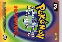 Topps Wartortle Card 08 E8 of 12 Black Label - Image 2