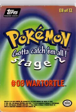 Topps Wartortle Card 08 E8 of 12 Black Label - Image 4