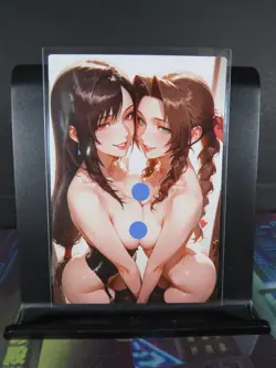 Tifa & Aerith Final Fantasy Custom Art Card NM Anime Waifu Collectible - Image 1