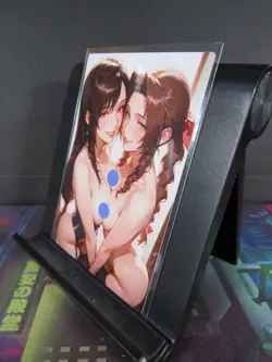 Tifa & Aerith Final Fantasy Custom Art Card NM Anime Waifu Collectible - Image 2