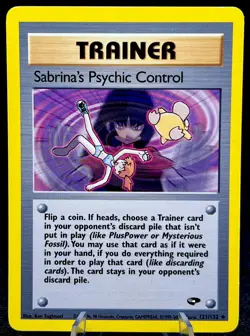 Sabrina’s Psychic Control 121/132 LP Cool Misty Psyduck Cameos Gym Pokemon Card! - Image 1
