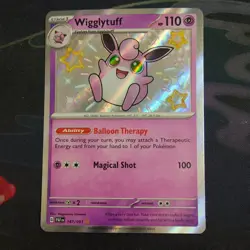 Pokemon TCG Wigglytuff Paldean Fates Shiny Rare Card 147/091 Mint - Image 1