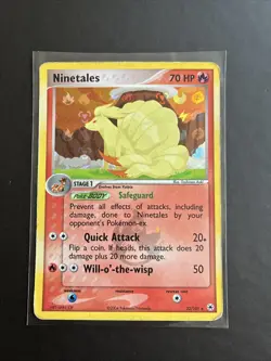 Pokemon TCG Ninetales Reverse Holo Rare Stamped EX Hidden Legends Card 22/101 MP - Image 1