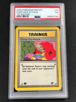 Pokemon 2000 Goop Gas Attack 1st 78/82 PSA 7 - Image 1