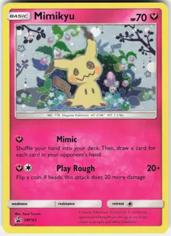 Pokemon Mimikyu - SM163 Holo Promo Sun & Moon Promo Pokemon Near Mint - Image 1