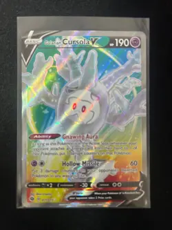 Pokemon TCG Galarian Cursola V Champions Path 071/073 Holo Full Art Ultra Rare - Image 1