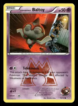 Team Magma's Baltoy 10/34 Double Crisis Common Reverse Holo Moderately Played - Image 1