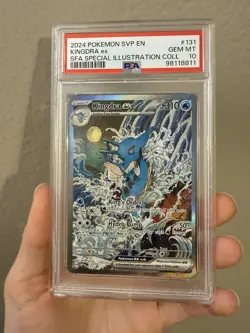 Kingdra EX SVP131 Black Star Promos Holo Pokemon TCG 2024 Full Alt Art PSA 10 - Image 2