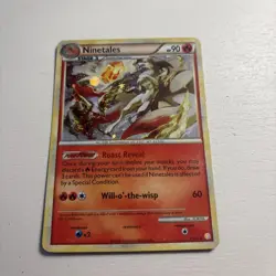 Pokemon TCG HGSS Undaunted Ninetales 7/123 Cracked Ice Holo Rare 2010: MP - Image 1
