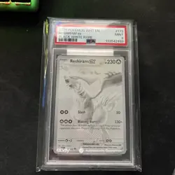 Pokemon Reshiram ex Sv: White Flare 173/086 Black White Rare Holo PSA 9 - Image 1