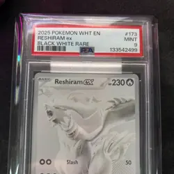 Pokemon Reshiram ex Sv: White Flare 173/086 Black White Rare Holo PSA 9 - Image 2