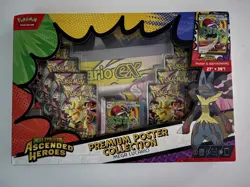 Pokemon Ascended Heroes Premium Poster Collection Mega Lucario - Damaged Box - Image 1