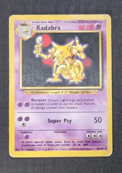 Kadabra 32/102 Uncommon Unlimited Base Set 1999 - Pokemon TCG (MP) - Image 1