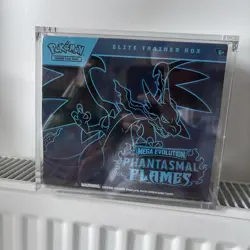 Phantasmal Flames ETB Pokemon TCG Sealed New in Acrylic Case - Image 1