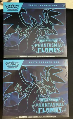 Pokemon TCG 🔥 Phantasmal Flames ETB New Sealed ✅ Lot of 2 Elite Trainer Boxes - Image 1