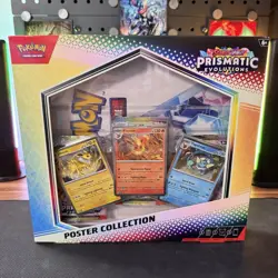 Pokemon TCG Prismatic Evolutions Poster Collection Box Sealed Scarlet Violet - Image 1