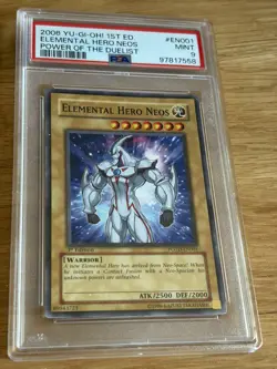 PSA 9 - POTD-EN001 - Elemental Hero Neos - 1st Edition - Yu-Gi-Oh! Mint... - Image 1
