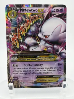 2015 Pokemon M Mewtwo EX 64/162 Ultra Rare Full Art Holo XY BREAKthrough LP - Image 1