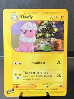 Pokemon TCG Flaaffy 77/165 Expedition Regular 2002 LP Rare Card!! VTG - Image 1