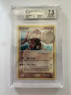 Pokemon Regirock Gold Star BGS 7.5 Ex Legend Maker 91/92 -no Shining Charizard - Image 1