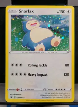 Pokemon Snorlax SWSH032 Promo Card. NM Condition - Image 1