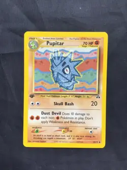 Pokemon Cards: Neo Discovery 1st Edition Uncommon: Pupitar 45/75 - Image 1