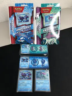 Pokemon 2026 Knock Out Collection Kyogre & Suicune Foil Card Stickers Empty Box - Image 1