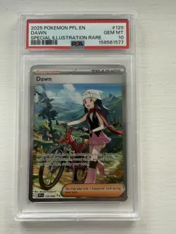 Pokemon Card PSA 10 Dawn 129/094 PFL Phantasmal Flames SIR Full Art Trainer 2025 - Image 1