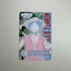RARE Monkey D. Luffy - No.01 - One Piece Ice Card 2005 Bandai Japan B471 LL - Image 2