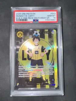 One Piece Monkey D Luffy BVB PSA 10 -no Signed Oda - Image 2