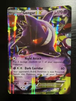 Gengar EX 34/119 Pokemon Card Phantom Forces NM Holo Rare + Jumbo Version - Image 4