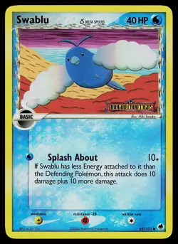 Pokemon Card - Swablu Dragon Frontiers 65/101 Reverse Holo Stamped - Image 1