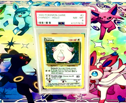 Vintage - 1999 POKEMON BASE SET CARD - CHANSEY #3/102 HOLO - PSA 8 - TAG CGC - Image 1