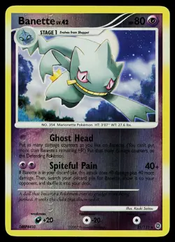 Pokemon Card - Banette Secret Wonders 23/132 Reverse Holo Rare - Image 1