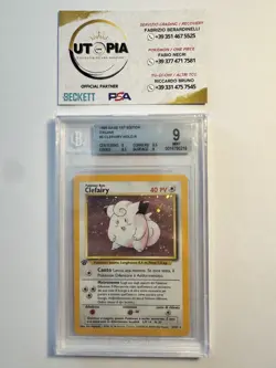 Pokemon Clefairy BGS 9 1 Ed 5/102 Base -no shining Charizard Crystal - Image 1