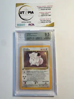 Pokemon Clefairy BGS 9.5 1 Ed 5/102 Base -no Shining Charizard Crystal Gold Star - Image 1