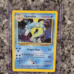Pokemon TCG Gyarados Base Set 6/102 Holo Rare English 1999 WOTC 100HP - Image 1