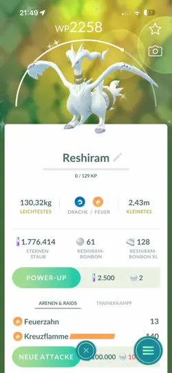 !!!Pokemon GO ✨Shiny Reshiram - Image 1