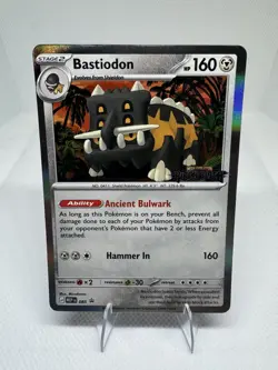 Bastiodon #85 Pitch Black Stamped Prerelease Promo Holo Rare Pokemon NM - Image 1