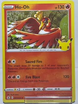Ho-Oh 001/025 Near Mint R Celebrations Pokemon - Image 1