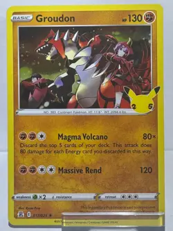 Groudon 017/025 Near Mint R Celebrations Pokemon - Image 1