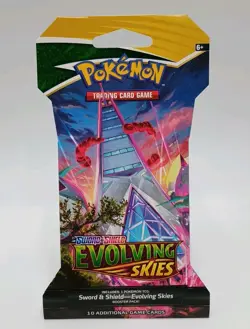 2021 Pokemon Evolving Skies Sleeved Booster Pack Factory Sealed 10 Cards - Image 1