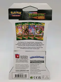 2021 Pokemon Evolving Skies Sleeved Booster Pack Factory Sealed 10 Cards - Image 2